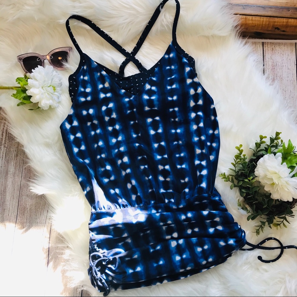 Athleta | Ruched Side Tankini Top 32 D